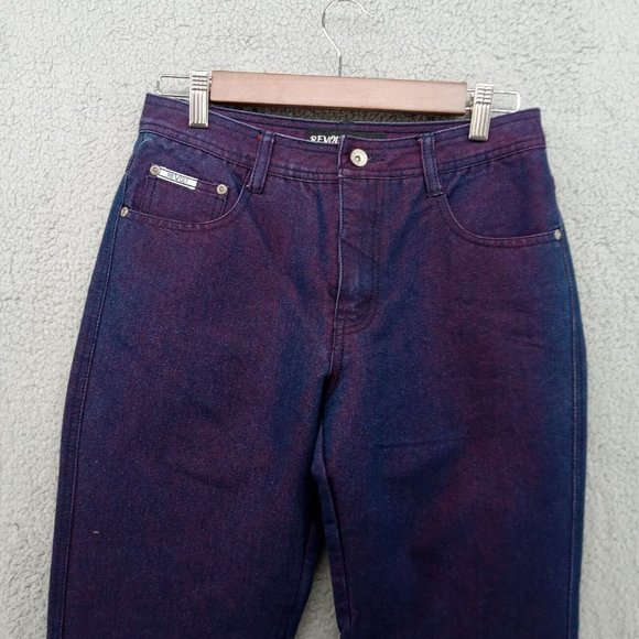 Revolt Pants Womens 7/8 Purple Mid Rise Bootcut‎ Denim Jeans Punk Kawaii - Picture 2 of 11